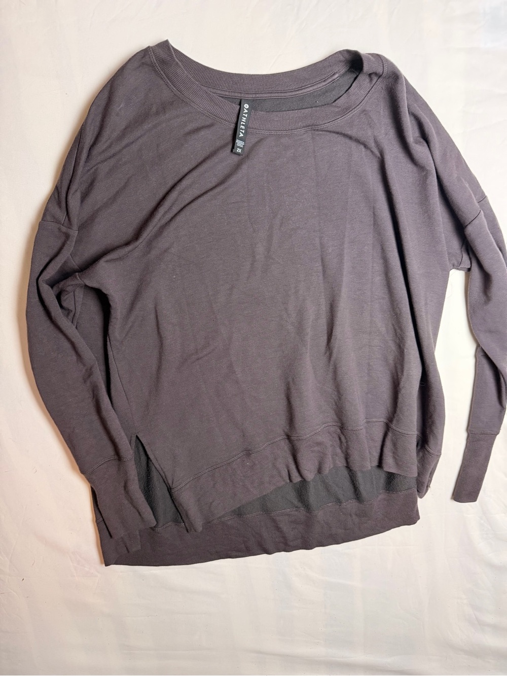 Athleta Crewneck Tee in Charcoal Brown